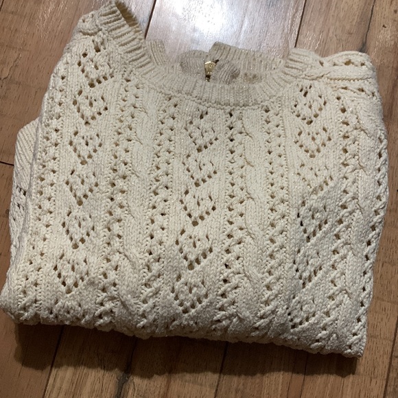 Gorgeous heart knit sweater cream & gold girls 10-12 - Picture 13 of 13